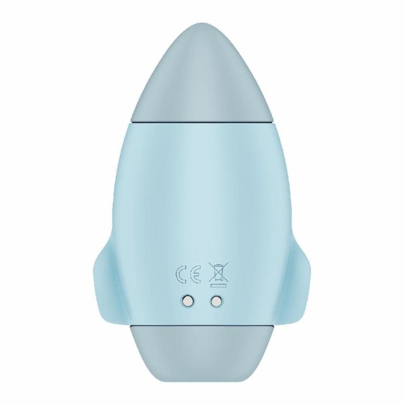 Вакуумний стимулятор з вібрацією Satisfyer Mission Control Blue, 2 незалежні мотори