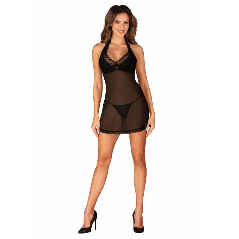 Пеньюар Obsessive Medilla chemise & thong XS/S