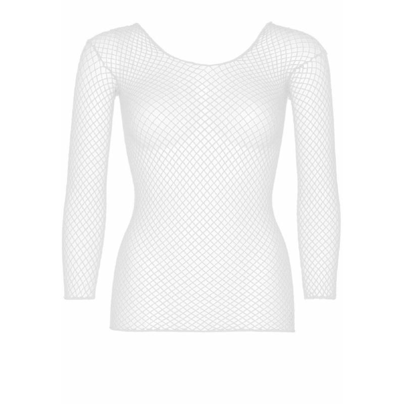 Сітчастий топ Leg Avenue Long Sleeves T-Shirts White, One Size