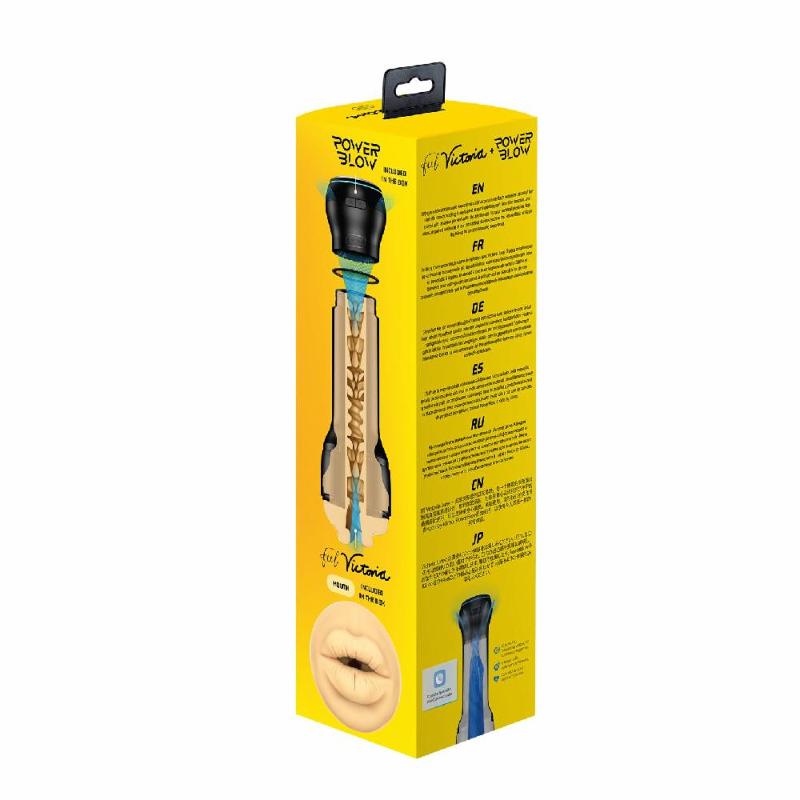 Мастурбатор-ротик Kiiroo FeelVictoria Mouth зі всмоктувальною інтерактивною насадкою PowerBlow Combo Set