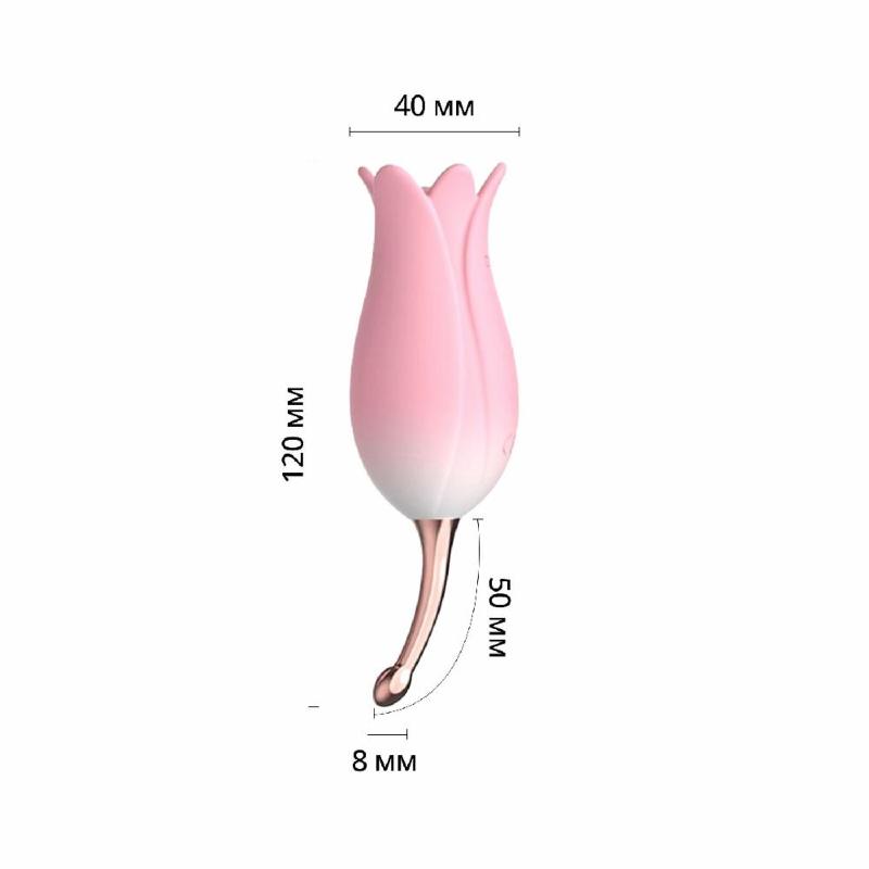 Ультразвуковий вібратор для клітора Otouch Bloom Ultrasonic Clitoris, 2 дод. насадки