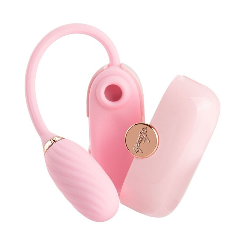 Вакуумний кліторальний стимулятор Otouch Louis Vibrate Pink з віброяйцем, у кейсі - зображення 1