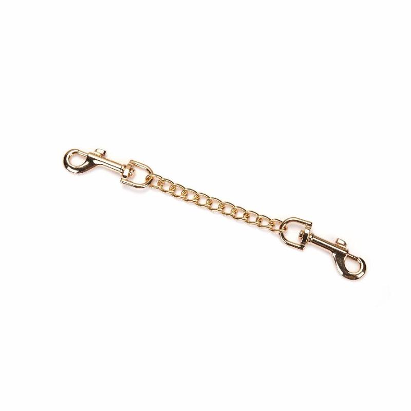 Наручники з ланцюжком Liebe Seele Black Organosilicon Wrist Cuff, екошкіра