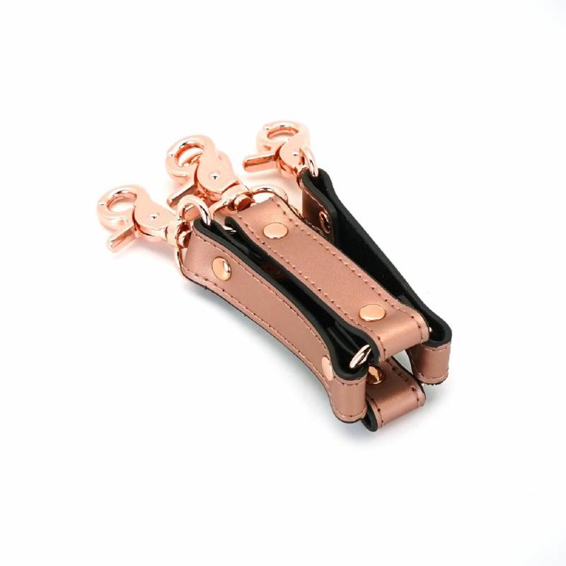 Хрестовина для фіксації Liebe Seele Rose Gold Memory Hog Tie, натуральна шкіра, рожеве золото