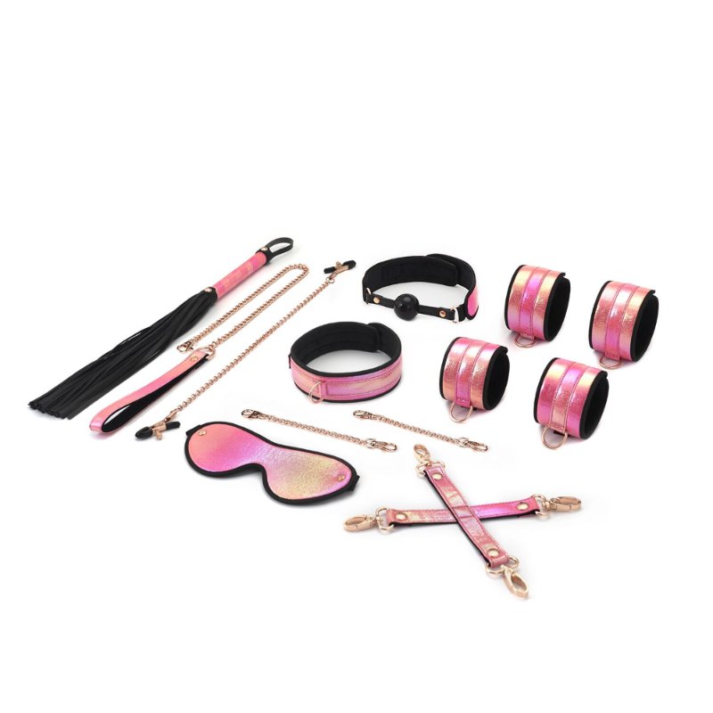 БДСМ-набір Liebe Seele Vivid Sakura 8 Pieces Set, 8 аксесуарів, екошкіра на оксамитовій основі - зображення 1