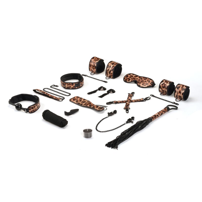 БДСМ-набір Liebe Seele Leopard Print 13pcs set, 13 предметів - зображення 1