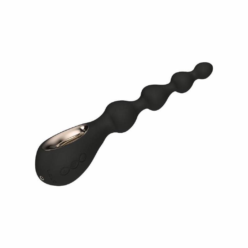 Анальне намисто з вібрацією LELO Soraya Beads Black, різний діаметр намистин, 8 режимів