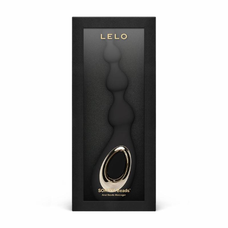 Анальне намисто з вібрацією LELO Soraya Beads Black, різний діаметр намистин, 8 режимів