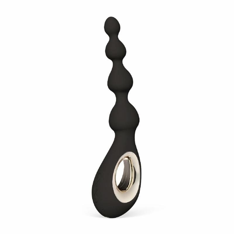 Анальне намисто з вібрацією LELO Soraya Beads Black, різний діаметр намистин, 8 режимів