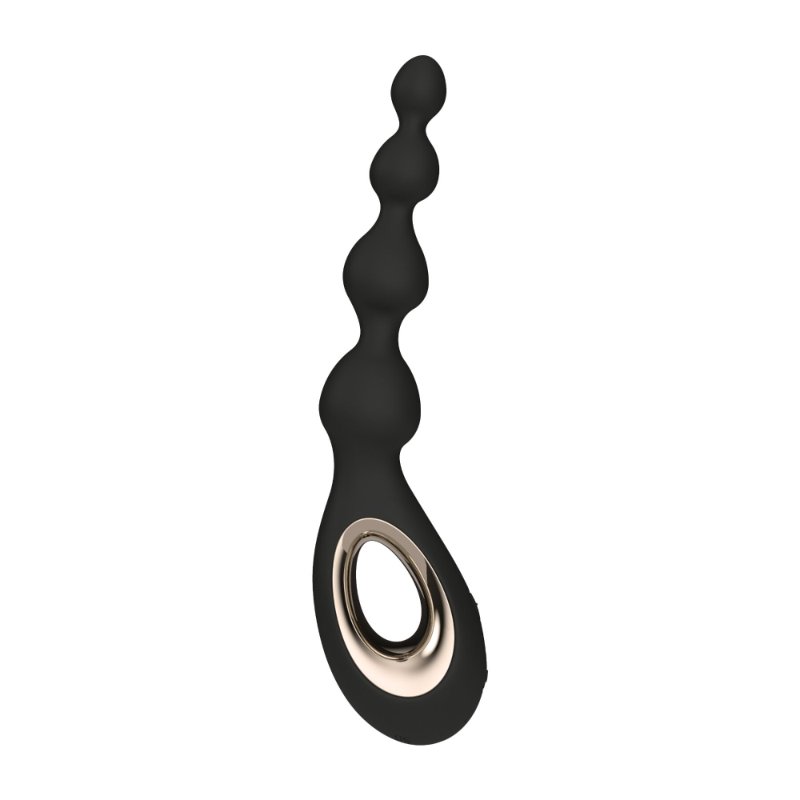 Анальне намисто з вібрацією LELO Soraya Beads Black, різний діаметр намистин, 8 режимів - зображення 1