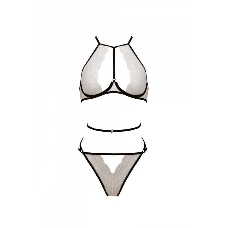 Комплект білизни Passion CHIKA SET, XXL/XXXL, cream, топ, трусики