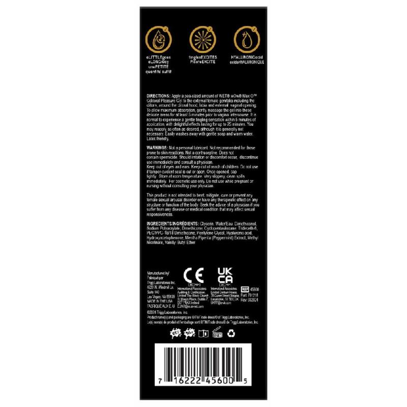 Розпродаж!!! Збуджувальний гель Wet Wow Max O Clitoral Arousal Gel 15 мл (термін 12.02.2027)