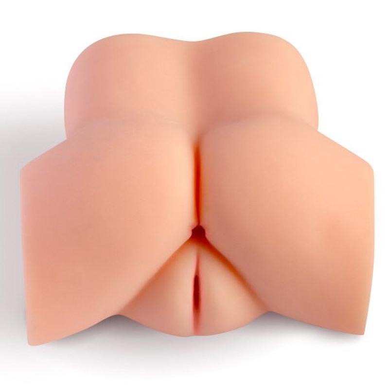 Мастурбатор-півторс з вібрацією Real Body Real Tess, вагіна та анус, 18х15см