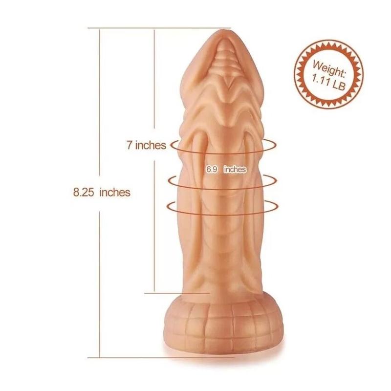 Фалоімітатор для секс-машин Hismith Slightly Curved Silicone Dildo Monster Series, кріплення KlicLok