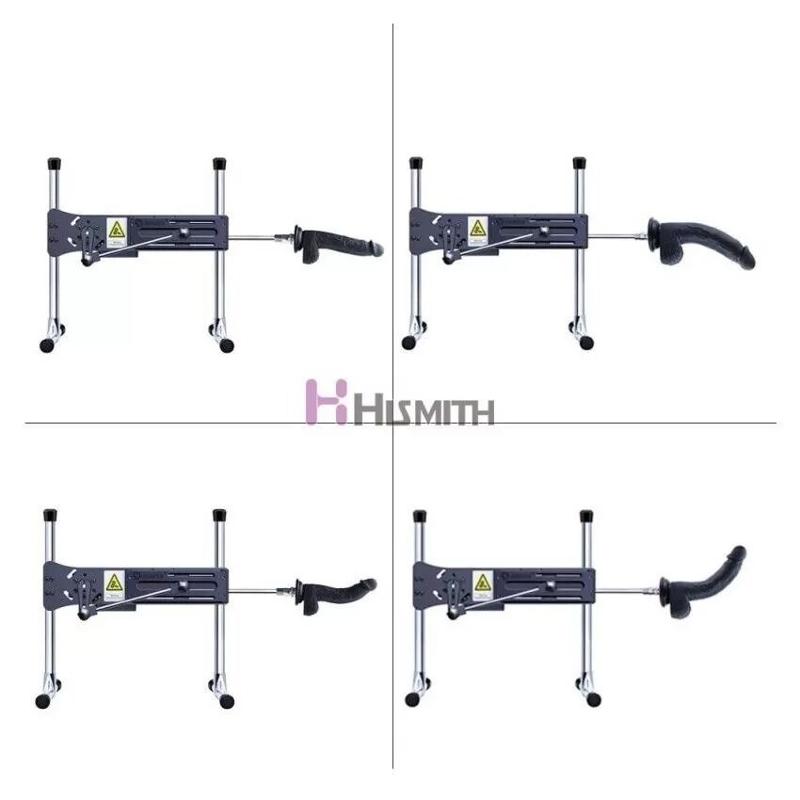 Фалоімітатор для секс-машин Hismith 8.3″ Silicone Dildo Black, система KlicLok, гнучкий стрижень