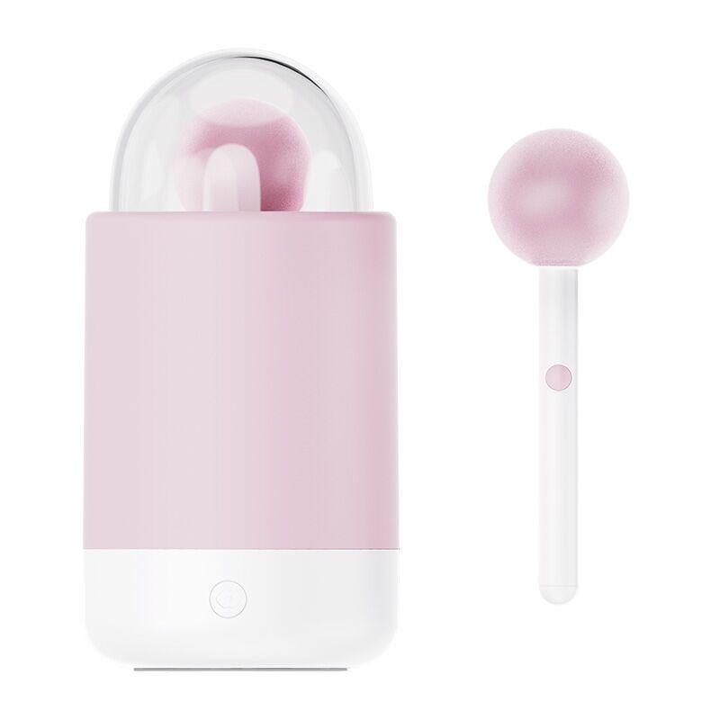 Вібратор-цукерка на паличці KISSTOY Pink Pop, зарядний кейс-нічник, 10 режимів вібрації - зображення 1