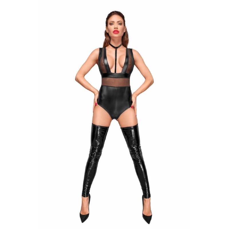 Боді з мокрим ефектом Noir Handmade F183 Powerwetlook body, S