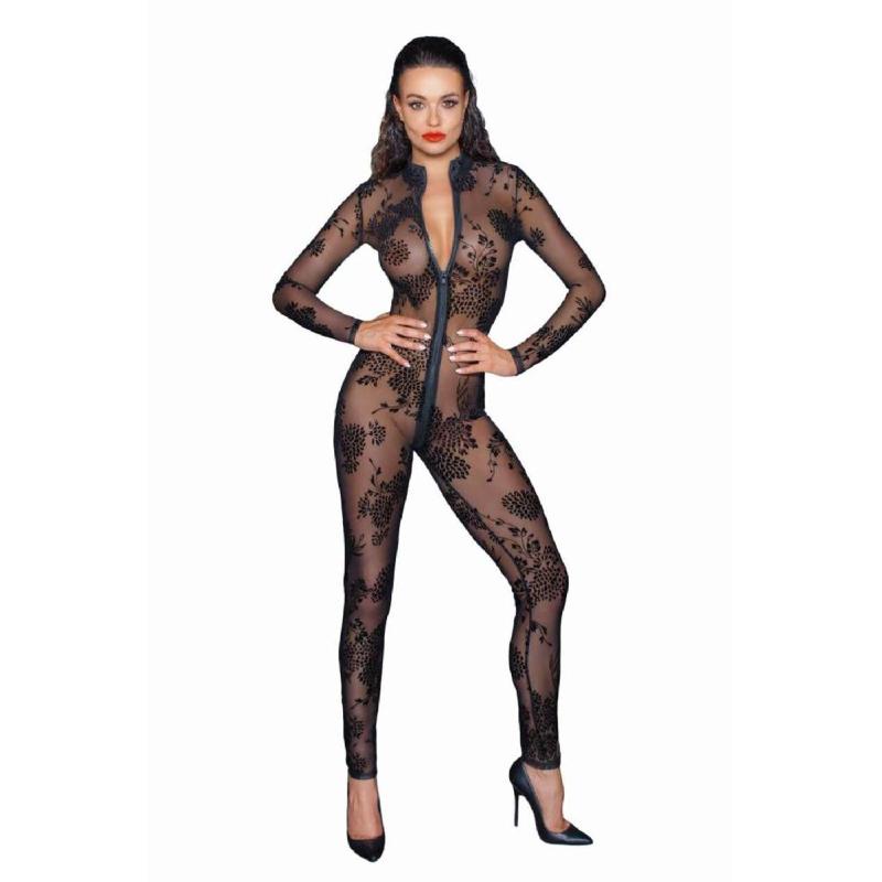 Сітчастий бодістокінг Noir Handmade F237 Long tulle overall, XXL