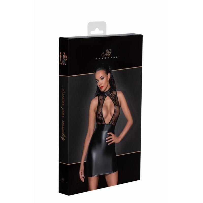 Сукня Noir Handmade F241 Short dress with powerwetlook skirt and tulle top, XL