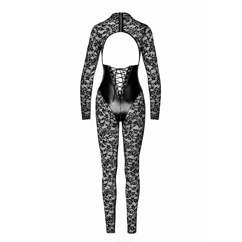 Комбінезон Noir Handmade F299 Enigma, 3XL, мереживо, довгий рукав, імітація корсета, доступ