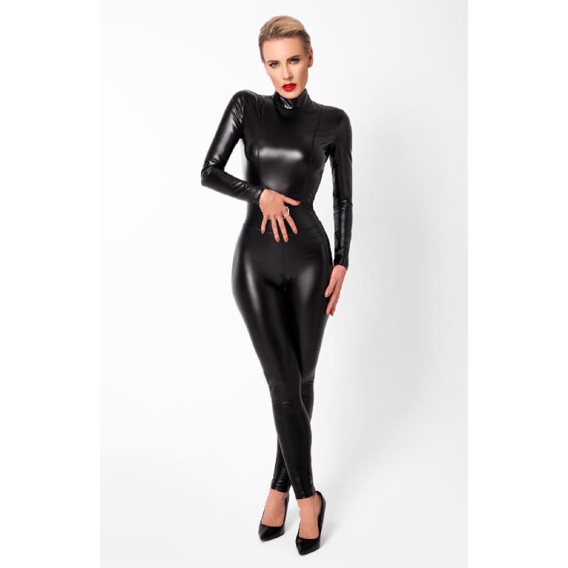 Комбінезон Noir Handmade F319 Caged, XXL, під латекс, довгий рукав, з доступом, кільце на поясі