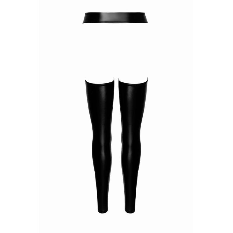 Легінси Noir Handmade F323 Rebel, M, black, під латекс, з відкритими стегнами та сідницями