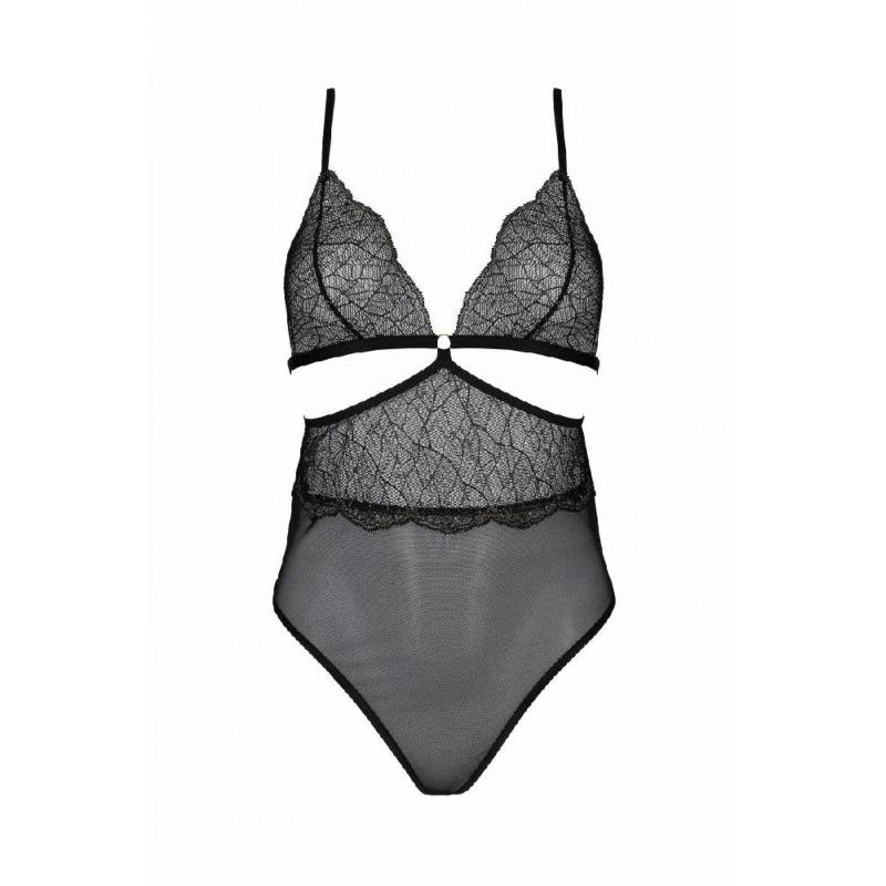 Боді Passion AMBERLY BODY black, S/M, відкрита спина, низ стрінги