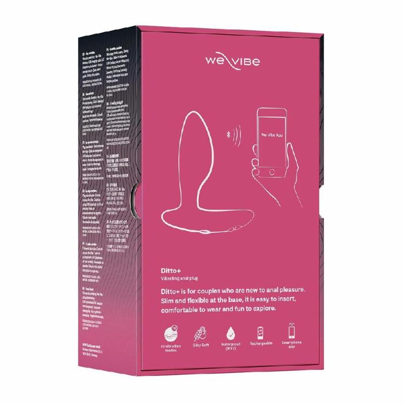 Анальна смарт-вібропробка We-Vibe Ditto+ Cosmic Pink, 10 режимів, пульт ДК