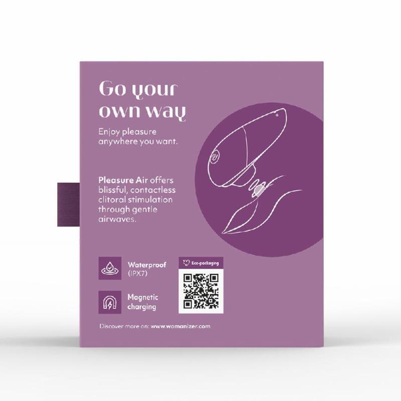 Вакуумний кліторальний стимулятор Womanizer Liberty 2 Purple, 8 режимів, магнітна кришечка