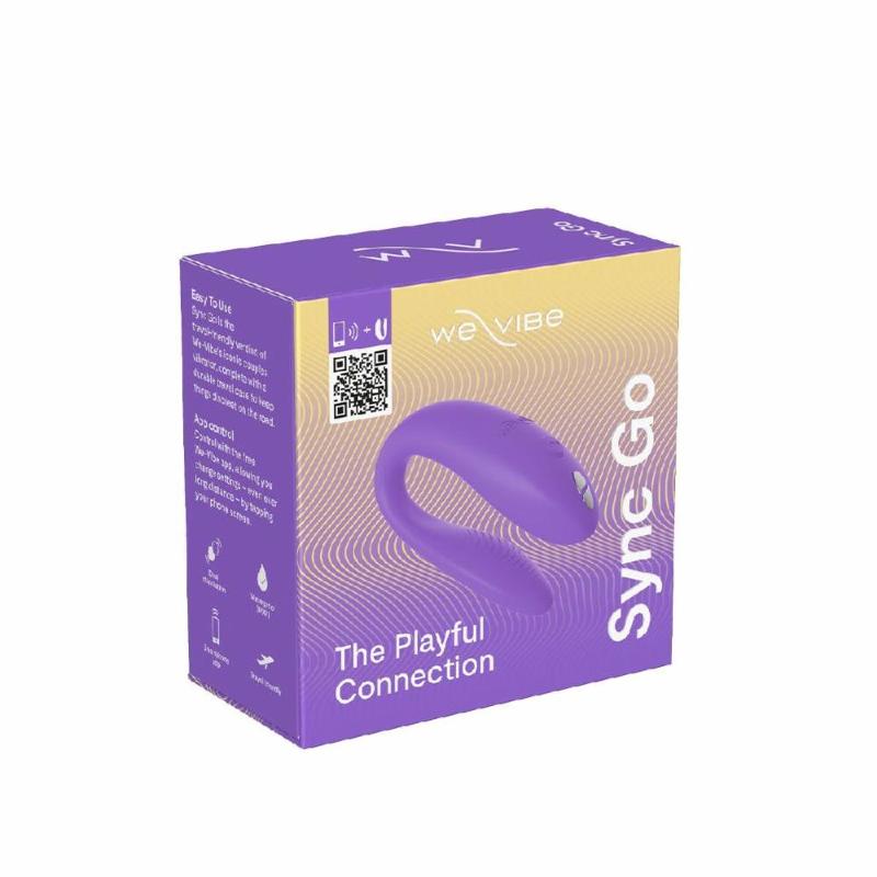 Смарт-вібратор для пар We-Vibe Sync GO Light Purple, тревел-кейс
