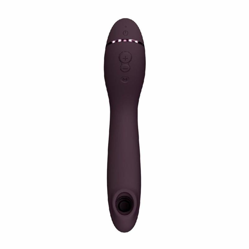 Вакуумний стимулятор для точки G та клітора з вібрацією Womanizer OG Aubergine, 12 рівнів, 3 режими