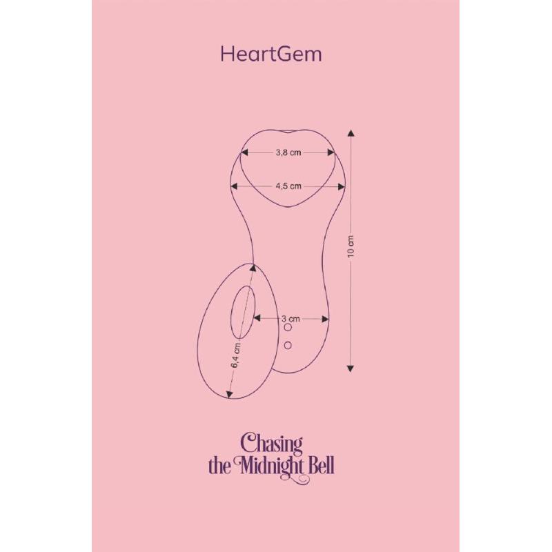 Вібратор у трусики FairyGasm HeartGem blue, на магніті, пульт ДК