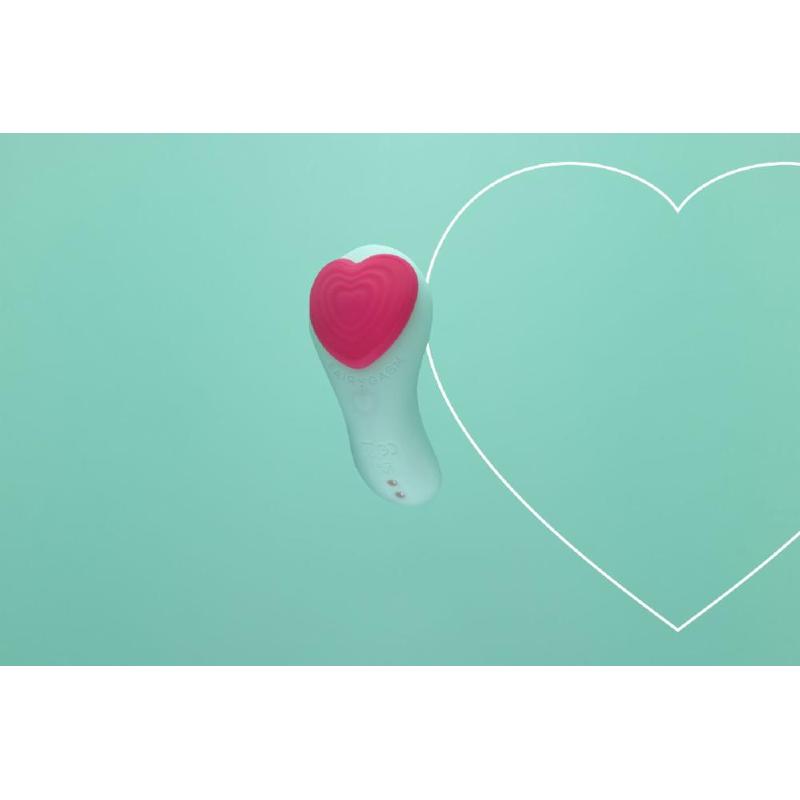 Вібратор у трусики FairyGasm HeartGem green, на магніті, пульт ДК