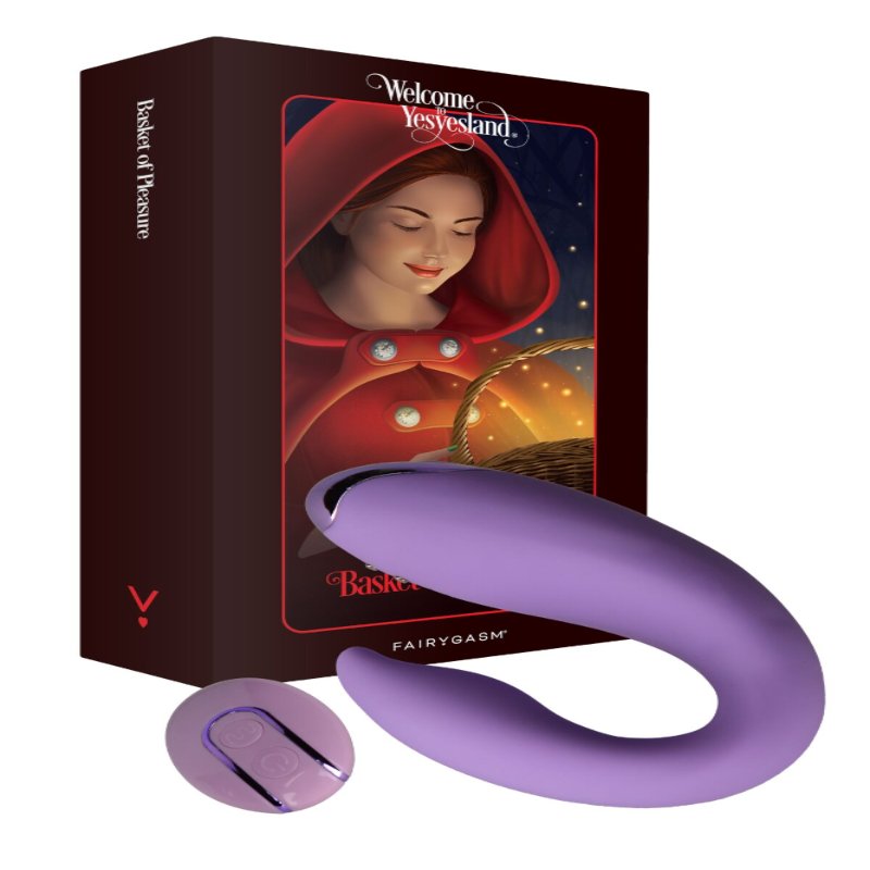 Вібратор для пар FairyGasm PleasureBerry violet, зарядний кейс, пульт ДК - зображення 1
