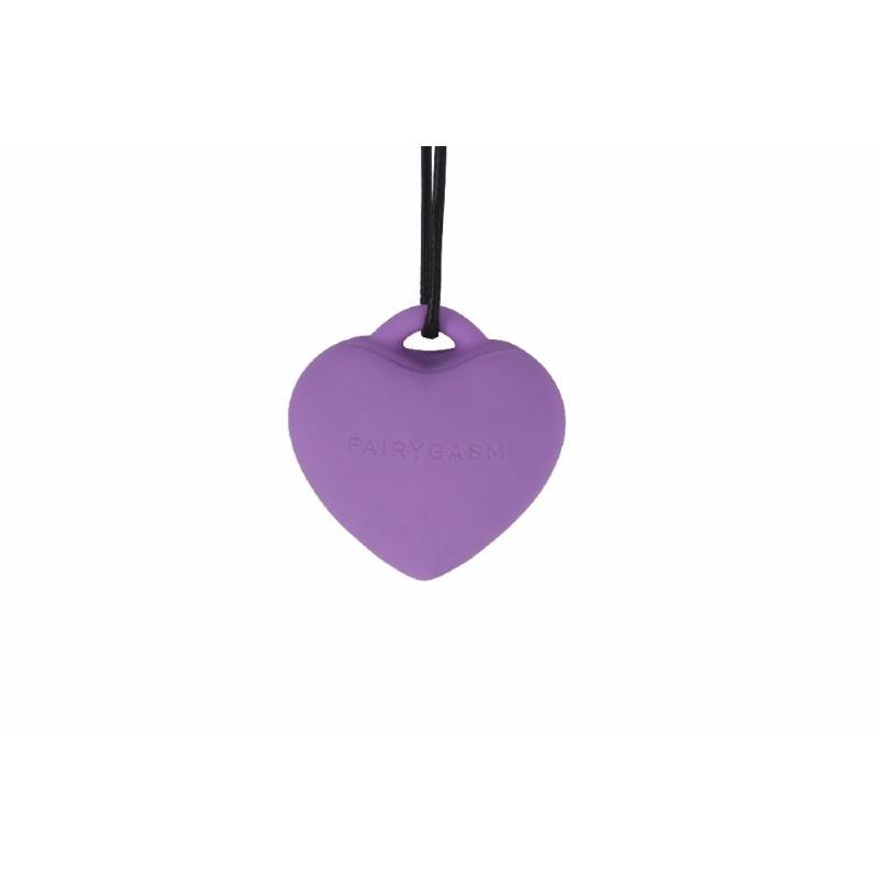 Мінівібратор «Сердечко» FairyGasm PleasureStone violet, 9 режимів, на шнурку