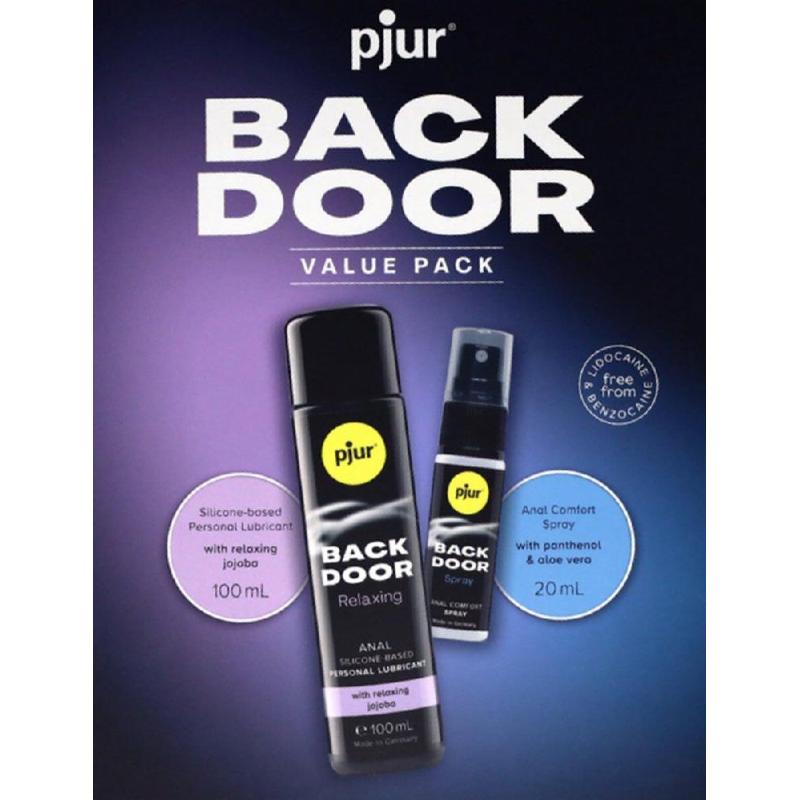 Подарунковий набор  pjur BACK DOOR Value Pack: силіконова змазка 100 мл та розслаблювальний спрей 20