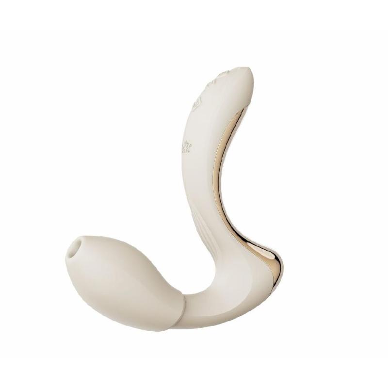 Вібратор-пульсатор з вакуумною насадкою Zalo – Talis G-Spot PulseWave Vibrator Ivory White
