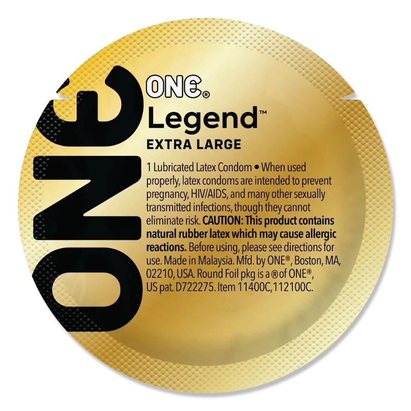 Набір презервативів ONE Legend XL, 100 шт, збільшений розмір, розширення на кінці, паковання-тубус