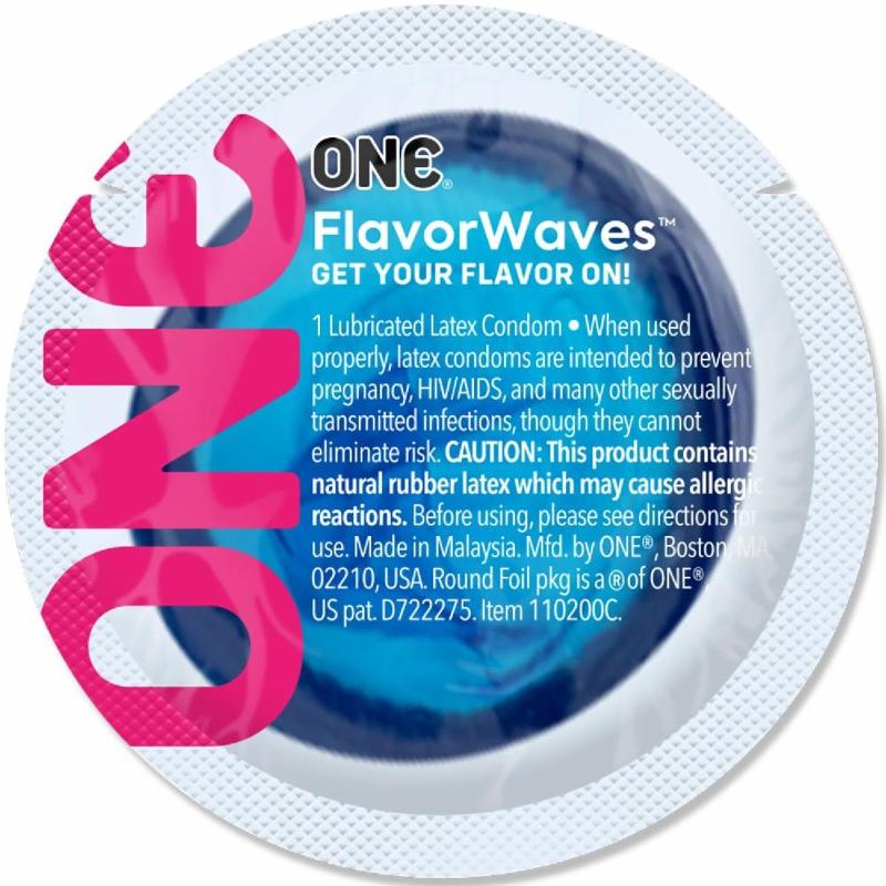 Набір ароматизованих презервативів ONE FlavorWaves, 100 шт, 6 ароматів, 6 кольорів, паковання-тубус