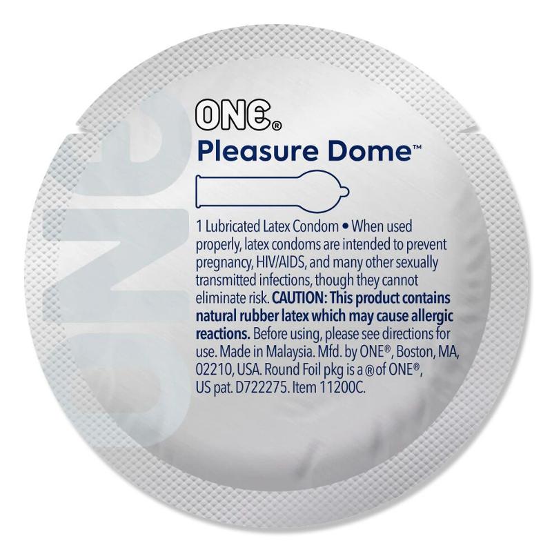 Набір презервативів ONE Pleasure Dome, 100 шт, гладенькі, з розширеною головкою, паковання-тубус