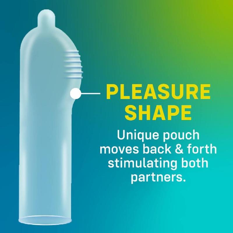 Презерватив ONE Pleasure Plus, 1 шт, з ребристою ділянкою на кінці, зі змазкою