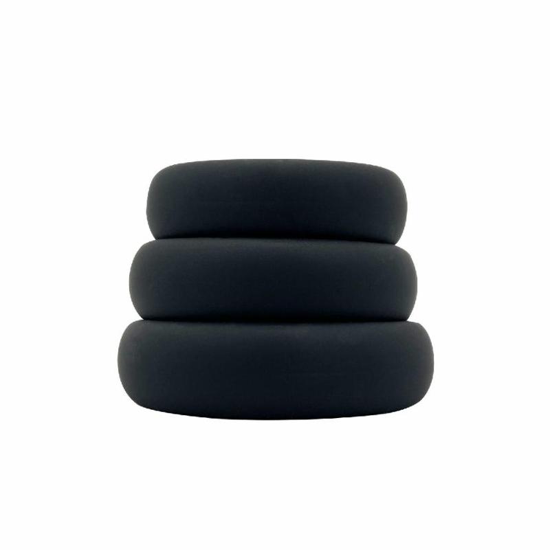 Набір ерекційних кілець Alive Sensual Pleasure Rings, 3 розміри, чорні, дуже еластичні