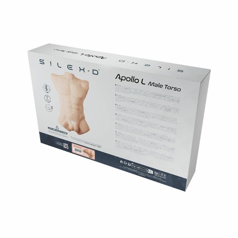 Торс з фалоімітатором на присосці SilexD Apollo L Male Torso Caramel