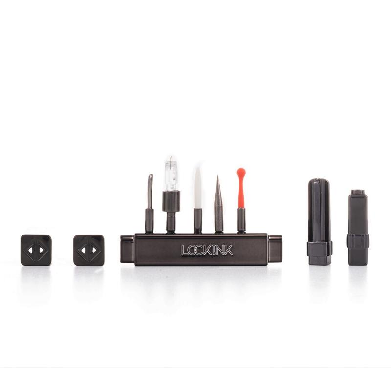 БДСМ-набір LOCKINK Teasing & Impact-Play Set, чорний, маска, кляп, затискачі для сосків, тиклер, шльопалка