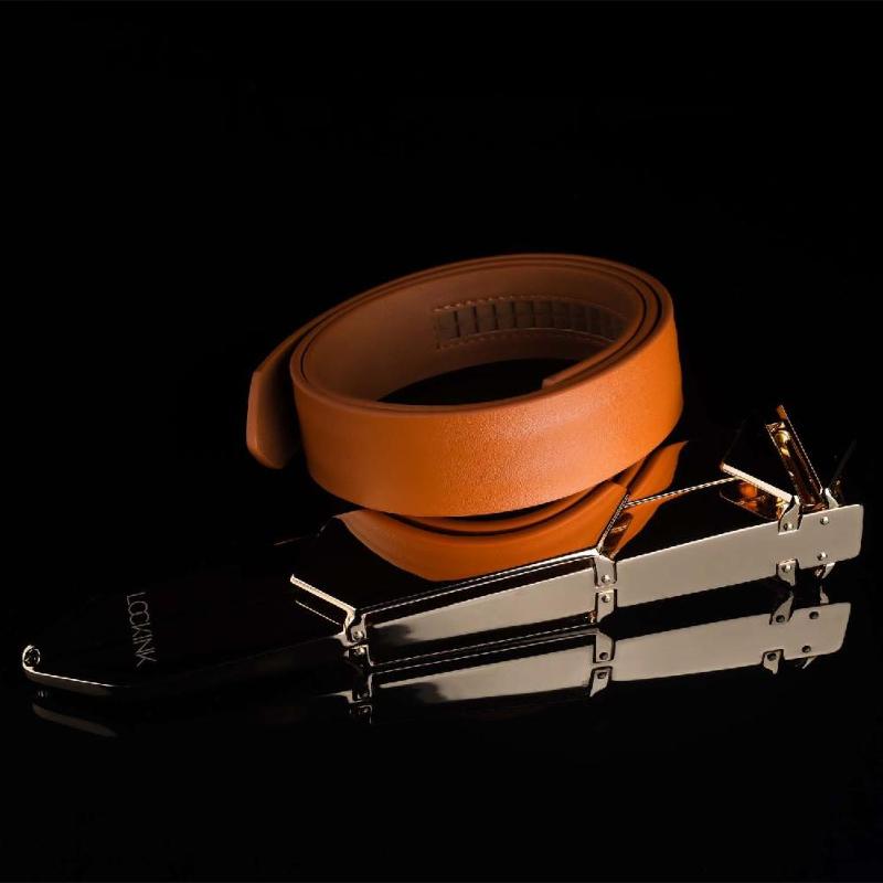 Регульована шльопалка LOCKINK Adjustable Slapper for Impact Play, коричнева, натуральна шкіра