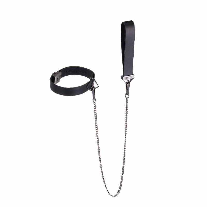 Набір для бондажу LOCKINK 8-Bondage-Straps Restraint Set, чорний 8 ременів з натуральної шкіри
