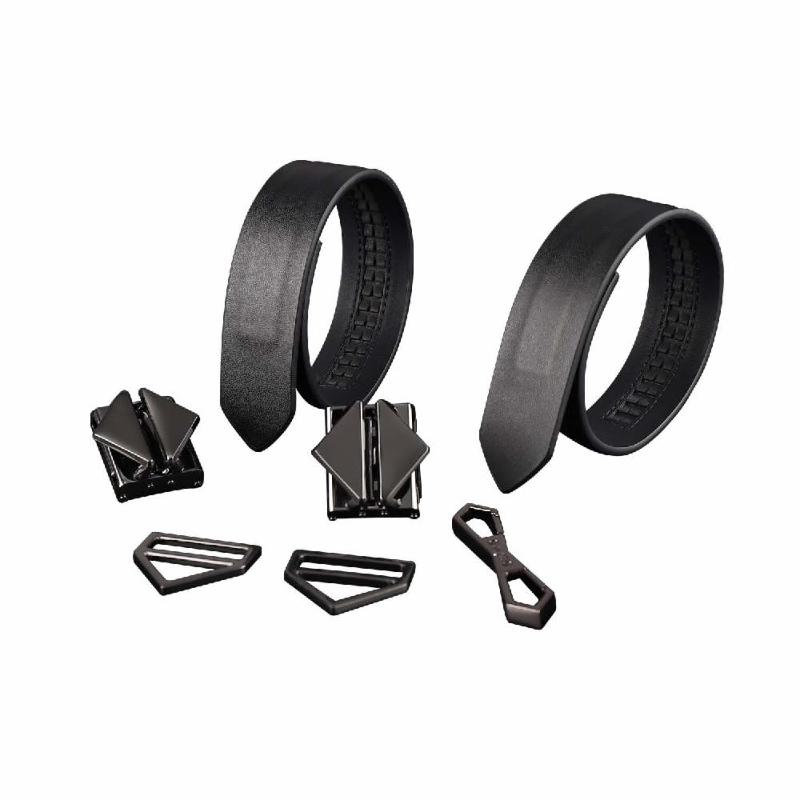 Фіксатори для рук та ніг LOCKINK Wristcuffs/Anklecuffs, чорні, натуральна шкіра