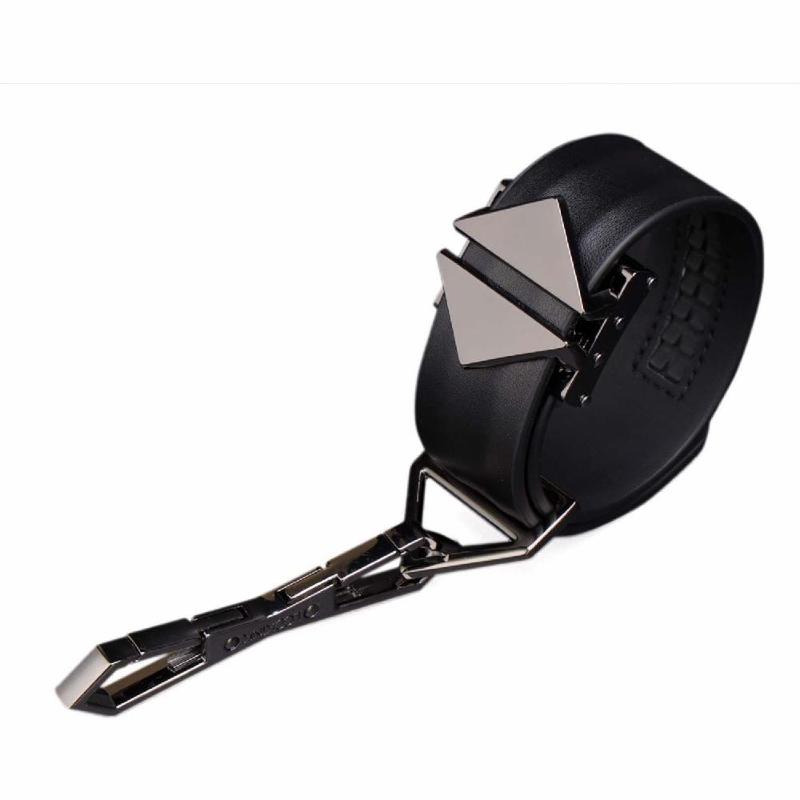 Набір фіксаторів для рук та ніг LOCKINK Hogtie Set, чорний, ремені з натуральної шкіри