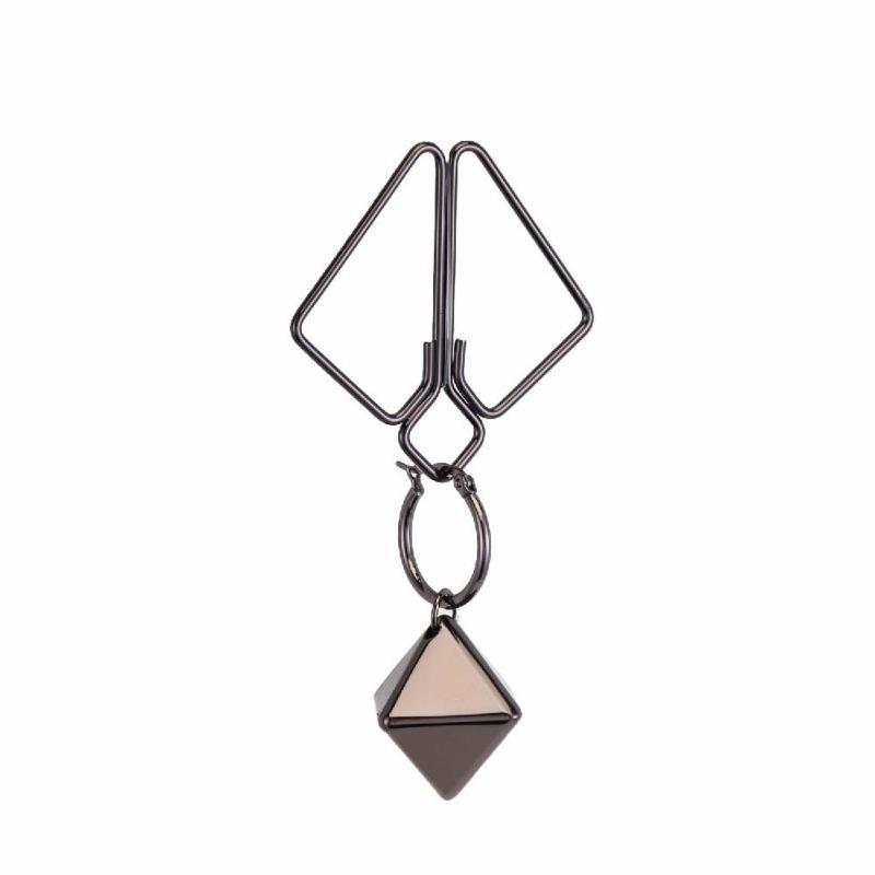 Затискачі для сосків з важкою підвіскою LOCKINK Nipple Clamps with Heavy Pendant, сріблясті