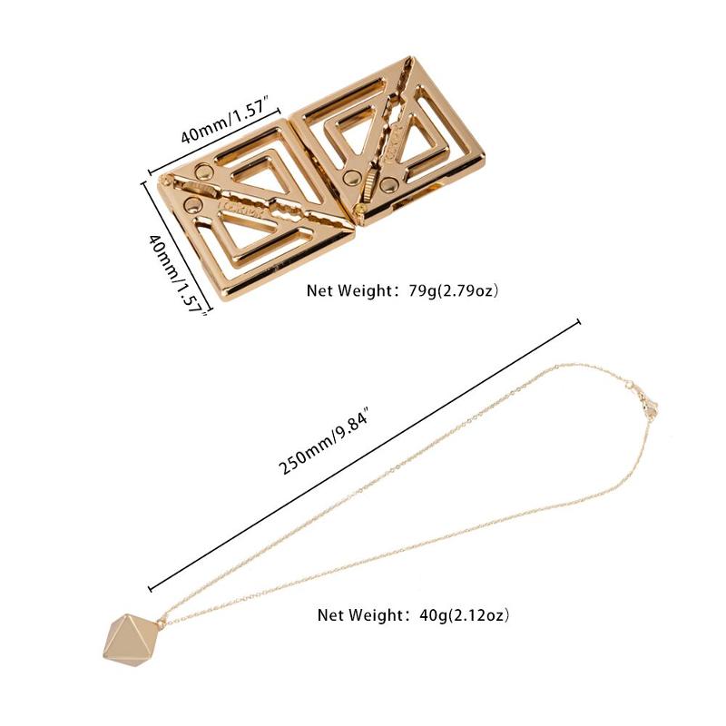 Затискачі для сосків з важкою підвіскою LOCKINK Adjustable Nipple Clamps with Heavy Pendant, під золото
